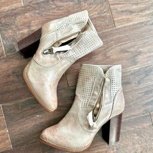 Booties- not sure of brand size 6. Pretty much brand new